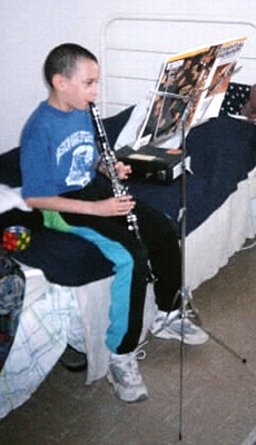 Bill plays the clarinet