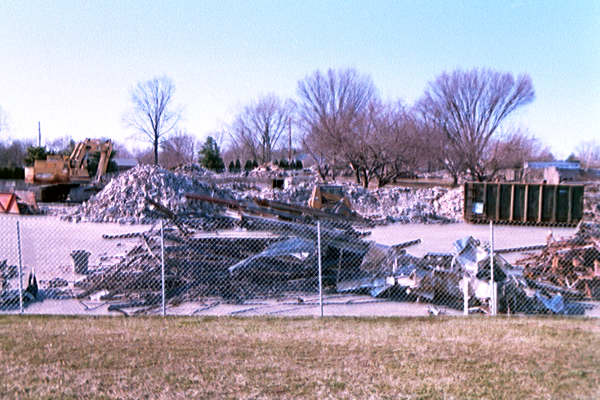 Ridley Community Center demolition - SW courtyard