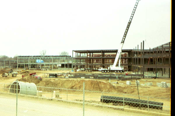 Ridley High School construction - S crane