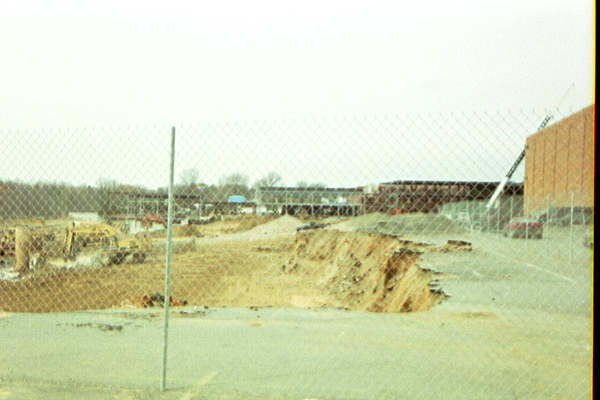 Ridley High School construction - SW cliff