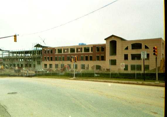 Ridley High School construction - NE brickwork