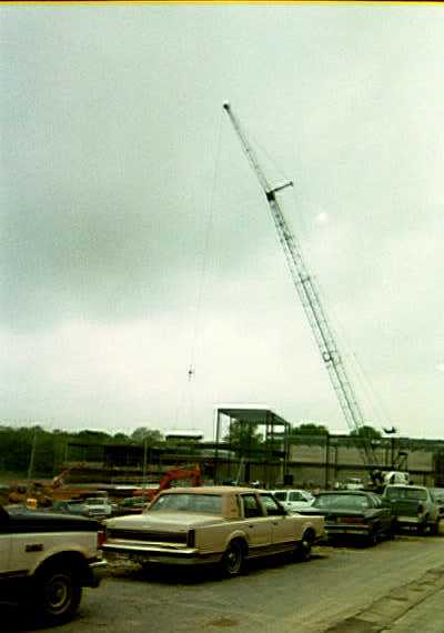 Ridley High School construction - SW crane