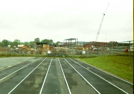 Ridley High School construction - SW track