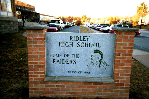 Ridley High School exterior - E Raiders