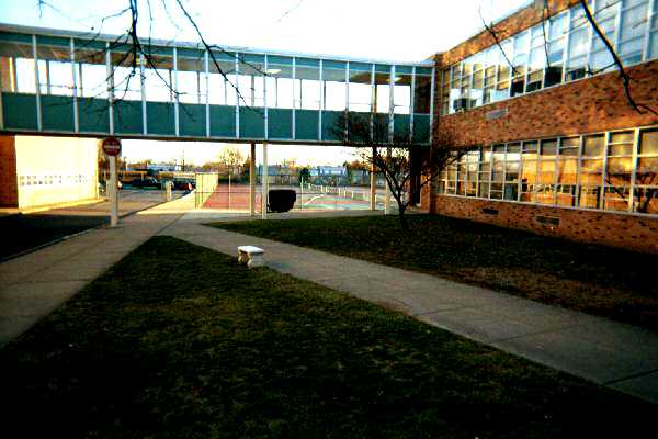 Ridley High School exterior - W courtyard