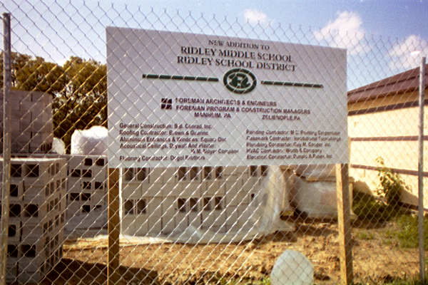 Ridley Middle School - Sign