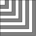 Alternating white and gray square pattern